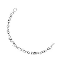 SILVER BRACELET OVAL CLOSURE 19CM