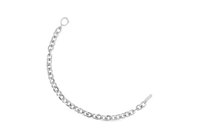 SILVER BRACELET OVAL CLOSURE 19CM