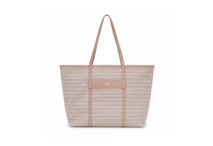 PVC.PU.COT,HANDBAG L.T MANIF TAUPE-MULTI