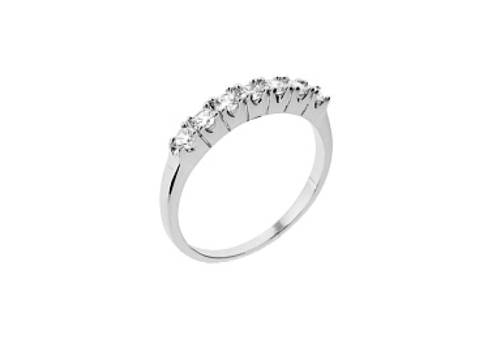 RINGPLATEDSILVERCZ 925 RHODIUM