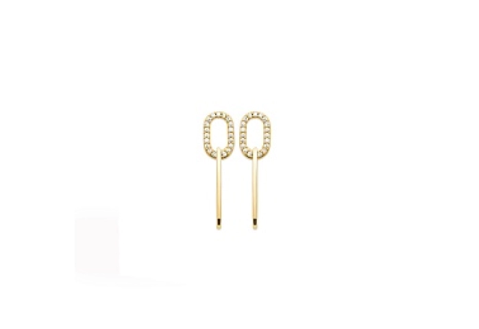 EARRINGSCZ 18 KT GOLD PLATED