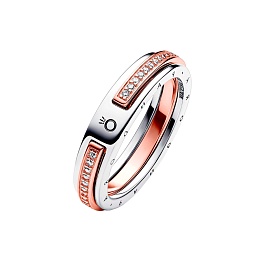 Pandora logo sterling silver and 14k rose gold-pla