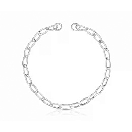 SILVER BRACELET OVAL MEDIUM 16CM