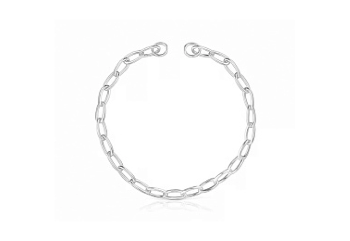 SILVER BRACELET OVAL MEDIUM 16CM
