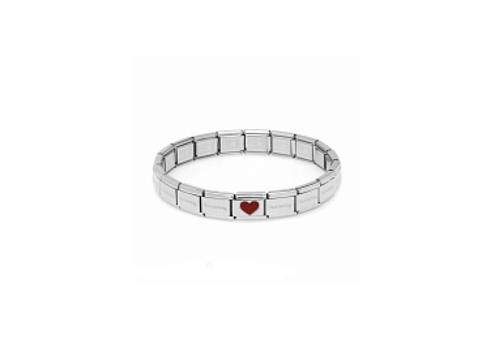 Composable Classic SIMBOLI in acciaio Cuore ROSSO