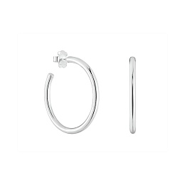 SILVER HOOP EARRING 27MM