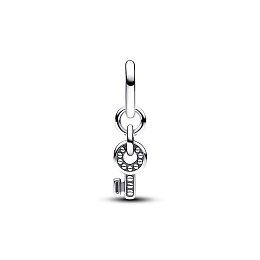 Key sterling silver mini dangle