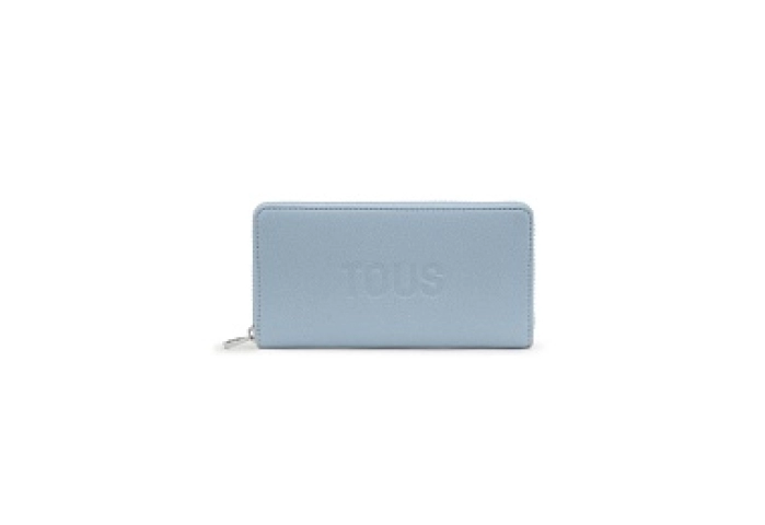 PU.COT,WALLET M.T HALFMOON BLUE