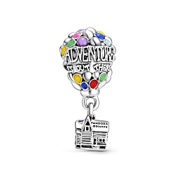 Disney Up balloon sterling silver charmwith blue, green,orange, pink and lightblue enamel /798962C01