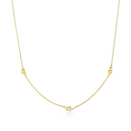 Gold Twisted Wave Chain Necklace