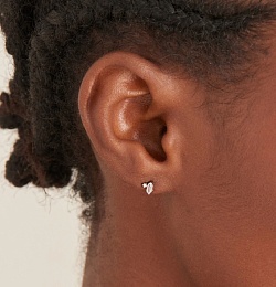 SPARKLE EMBLEM STUD EARRINGS