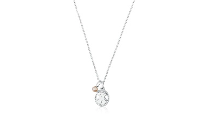 SILVER CHOKER CULTURED PEARL 45CM CHAIN