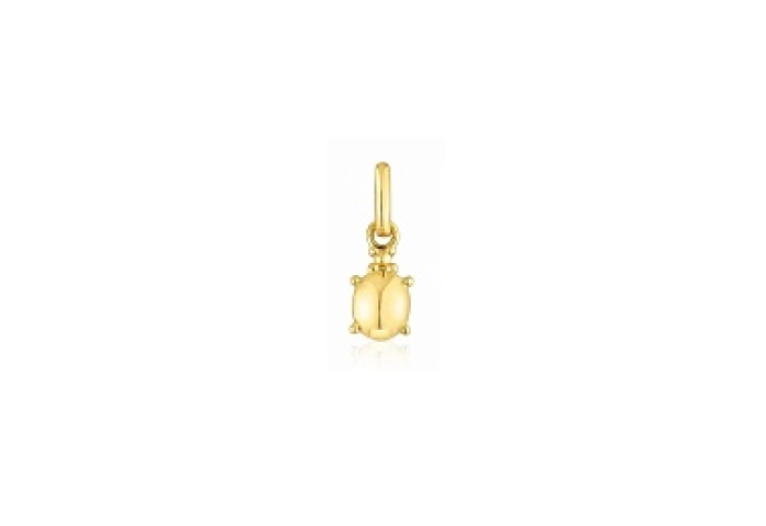 SILVER GOLD PLATED PENDANT 6MM