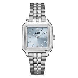 Gracieuse Watch Steel, Light blue, Silver Colour