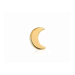 SILVER GOLD PLATED PENDANT MOON 7MM