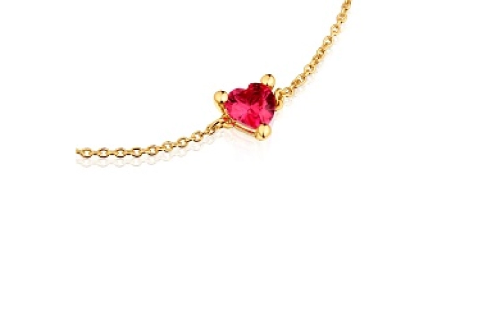 SILVER GOLDPLATED BRAC.LGG RUBY