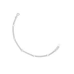 SILVER BRACELET 5 MOTIF CHAIN 17,5CM