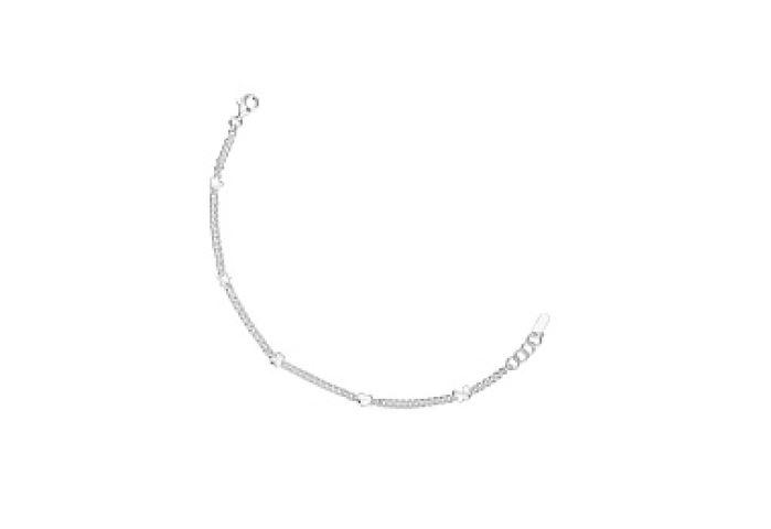 SILVER BRACELET 5 MOTIF CHAIN 17,5CM