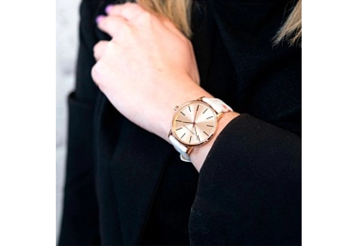 ANALOG WATCH 0 JWL GP LEATHER STRAP