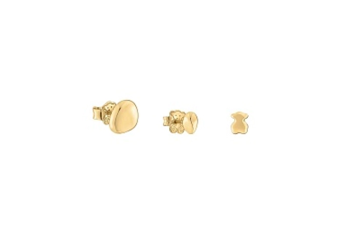 SILVER GOLD PLATED PACK 3 EARRINGS