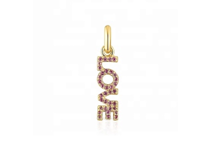 SILVER GOLD PLATED PENDANT AMETHYST
