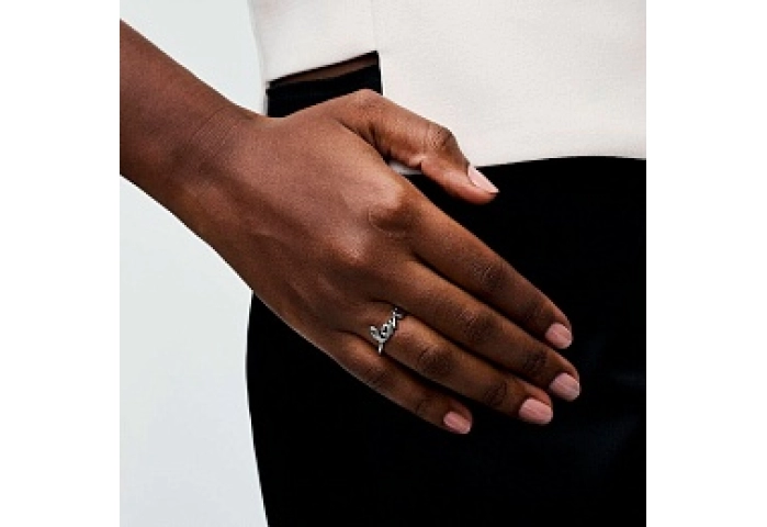Love sterling silver ring