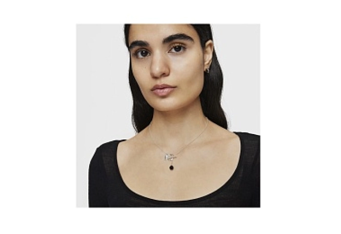 SILVER CHOKER 18,5MM BEAR ONYX 43CM