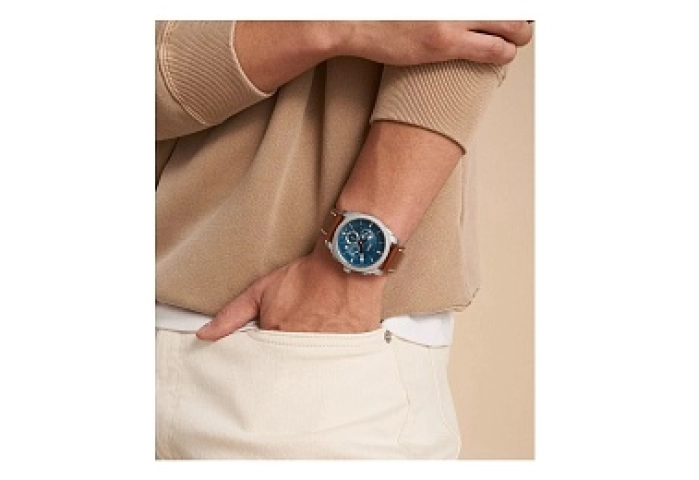 ANALOG WATCH 0 JWL SS LEATHER STRAP