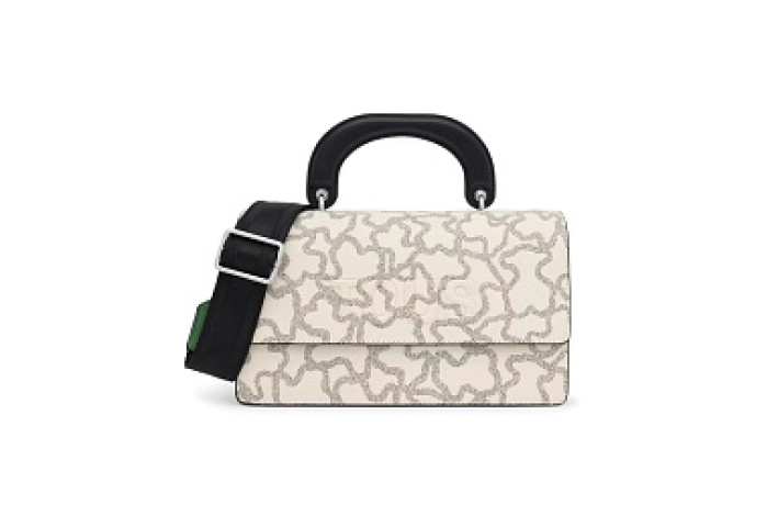 PVC.PU.NY.COT,HANDBAG K ICON TAUPE-GREEN
