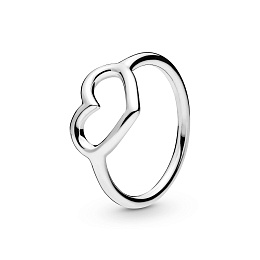 Heart sterling silver ring