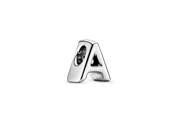 Letter A silver charm