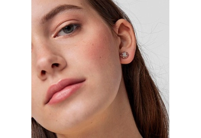 SILVER EARRINGS M.O.P. SAPPHIRE GEMSTONE