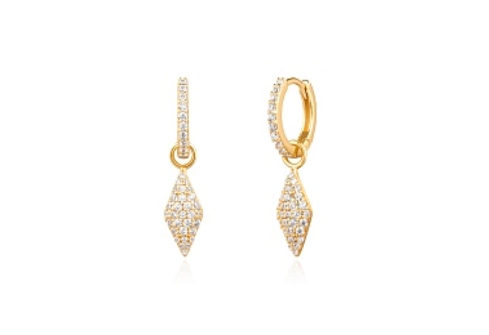 Gold Pavé Sparkle Huggies