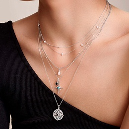 Silver Orb Chain Necklace