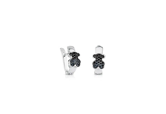 SILVER HOOP EARRINGS 0,299CT ESPINEL GEM
