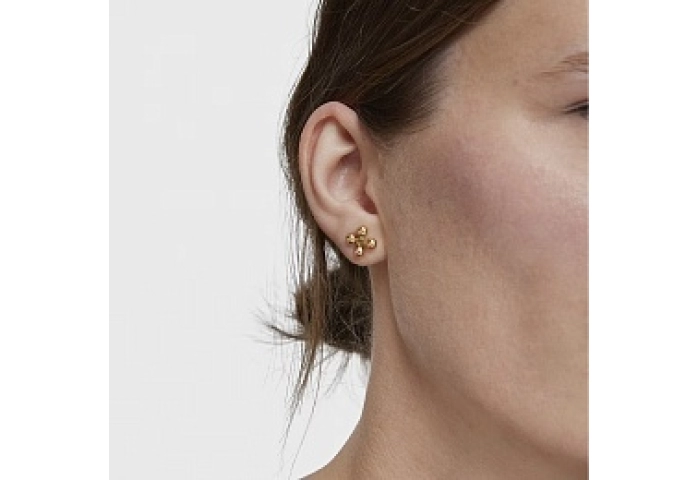 SILVER GOLD PLATED EARRINGS PERIDOT