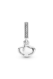 Hearts sterling silver and 14k dangle withclear cubic zirconia /799162C01