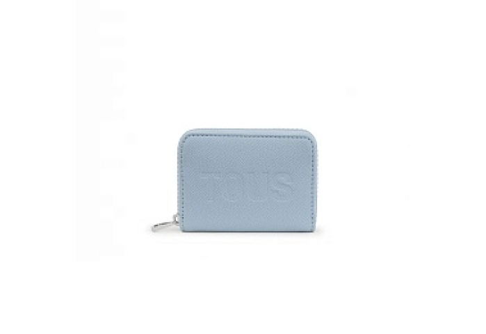 PU.COT,COINPURSE M.T HALFMOON BLUE