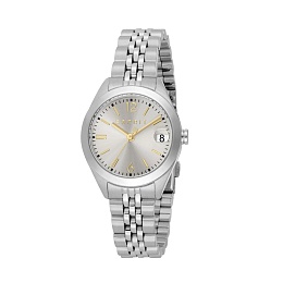 ESPRIT Women Watch, Silver Color Case, Light Grey Dial, Stainless Steel Metal Bracelet, 3 Hands Date