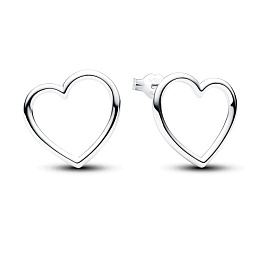 Heart sterling silver stud Earring