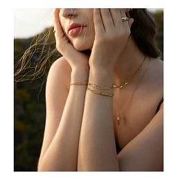 Gold Geometric Chunky Chain Bracelet