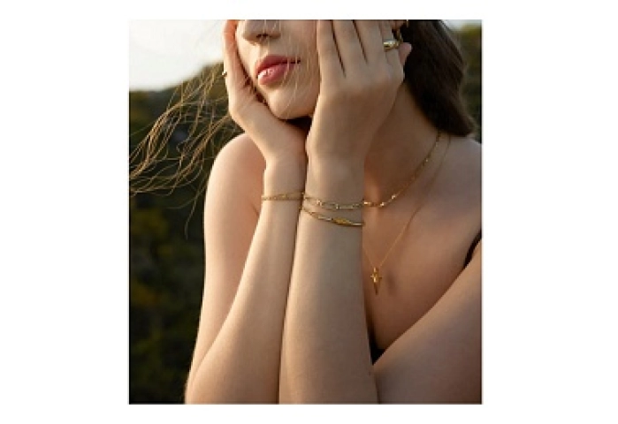 Gold Geometric Chunky Chain Bracelet