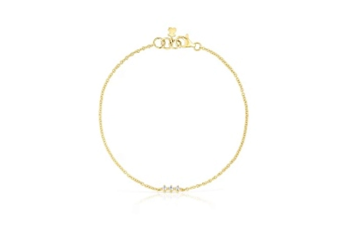 18KT GOLD BRACELET 0.05CT H/SI DIAMOND
