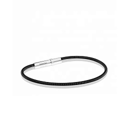 STEEL BRACELET 2MM BLACK MESH TUBE  16,5CM