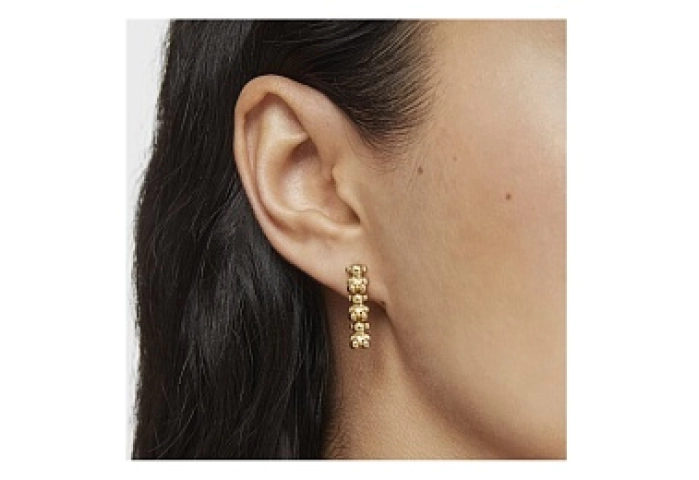 SILVER GOLD PLATED EARRINGS BEARS 22MM
