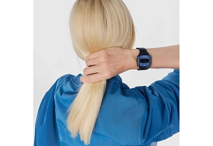 WATCH STAINLESS STEEL IP BLUE BRACELET