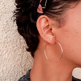 LOOPPLATEDEARRINGS 18 KT GOLD