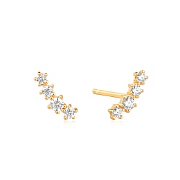 Gold Sparkle Climber Studs