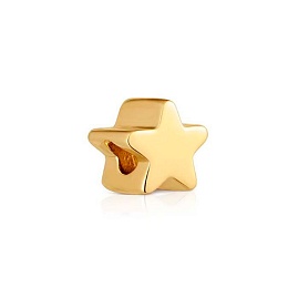 SILVER GOLD PLATED PENDANT STAR 7MM