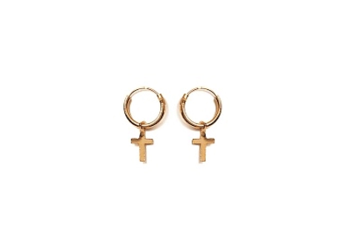 LOOPPLATEDEARRINGS 18 KT GOLD